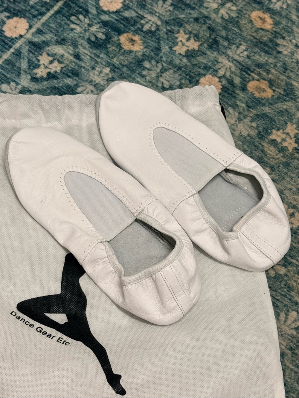 White Leather Acro Dance Ballet Shoes - Size 8 (Women’s)
